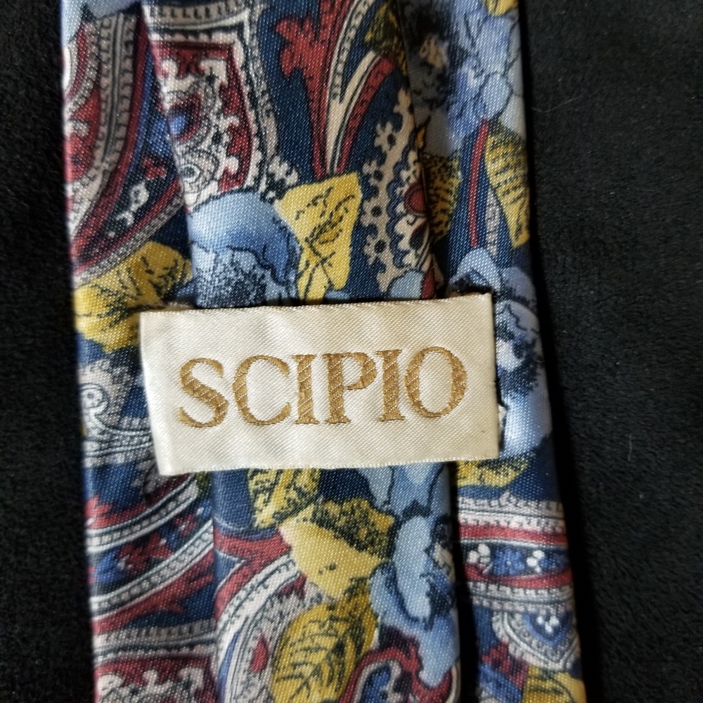 Men's Tie Floral and Paisley Collaged Print - Picture 3 of 3